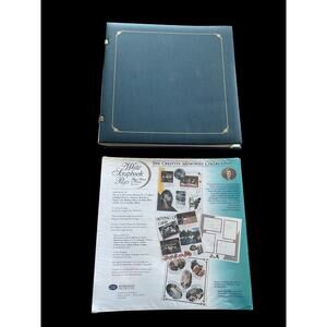 Creative Memories 12x12 Scrapbook Album Blue with Extra White Pages Pack